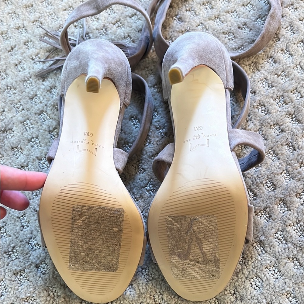 Elegant Tan Suede Women's Heels - Picture 5 of 5